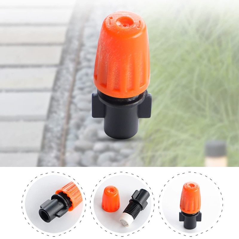 DLBX Orange Micro Sprinkler Watering Device with Two Way Connector,
