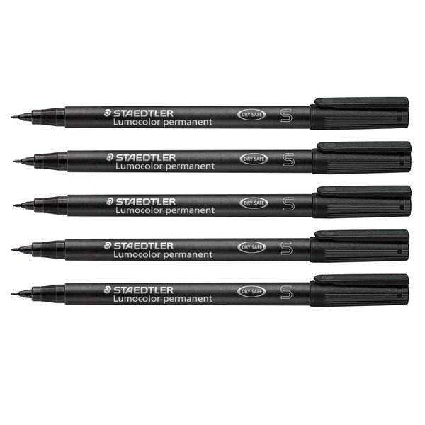 Staedtler Lumocolor 313-9X Permanent Foil Pen Smudge-proof and Waterproof on