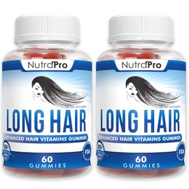 NutraPro Long Hair Gummies – Anti-Hair Loss Supplement for Fast Hair Growth of Weak, Thinning Hair – Grow Long Thick Hair & Increase Hair Volume with Biotin and 10 Other Vitamins.for Men and Women.