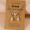 COLORFUL BLING Cute Mushroom Dinosaur Necklace Set Mutual Attraction Matching