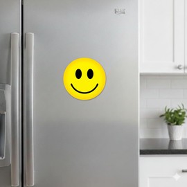 Smiley Face Circle Magnet by Magnet America is 5.75" x 5.75" Made for Vehicles and Refrigerators