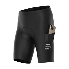 INBIKE Bike Shorts for Men, 3D Padded Breathable Cycling Shorts Men, Lightweight Biking Bicycle Shorts with 2 Pockets Quick Dry Black Small