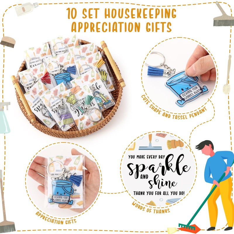 Nosiny 10 Sets National School Custodian Day Gift Employee Appreciation