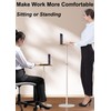 Hocoder Mobile Standing Desk Height Adjustable Floor Laptop Stand, Computer