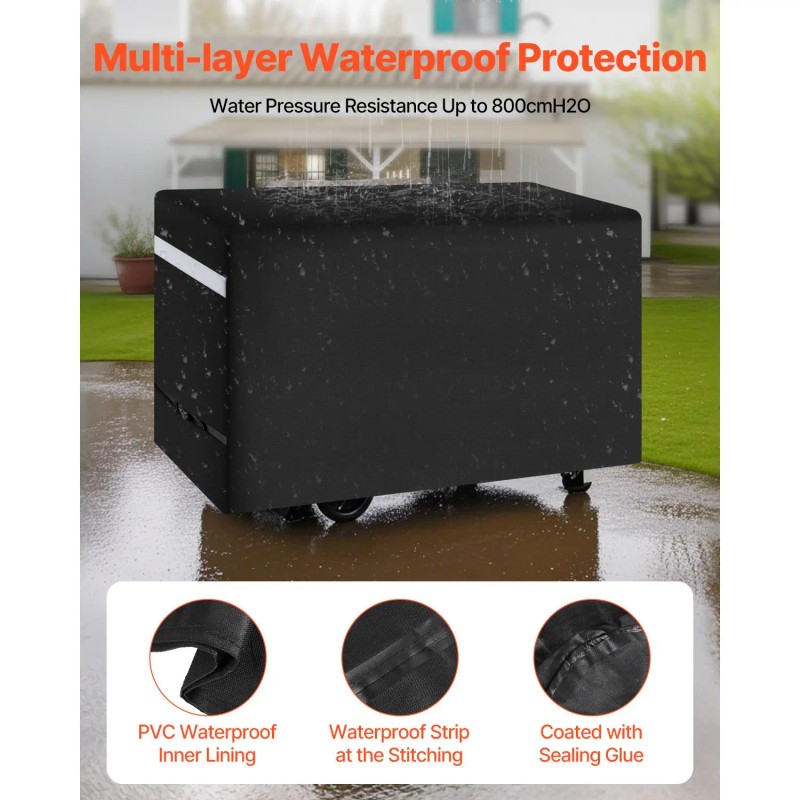 59-Inch Heavy Duty Weather-Resistant Waterproof Grill Cover for Outdoor BBQ