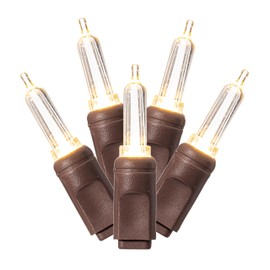 Vickerman X6B7501PBG 50 Light Italian LED Light Set Warm White on Brown Wire