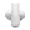 QWORK 4 Way 1/2" Tee PVC Fitting Elbow,10 Pack PVC