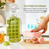 Ice Cube Bottle with Straw,2 in 1 Water Bottle Ice