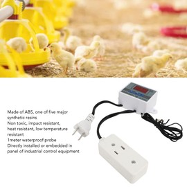 Temperature Controller Switch Display Digital Thermostat Outlet Thermostat US Plug for Greenhouse Incubator Home Brewing Terrarium 1500W 0.1℃ 110 to 220V