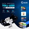 Cat6 RJ45 Vertical Keystone Jack - 180 Degree UTP Toolless