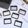 Oruola 6pcs Horizontal Badge Holder,Badge Holder Horizontal with Double-Sided Clear