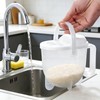 14oz Rice Washer Strainer Bowl with Handle - Plastic Grain