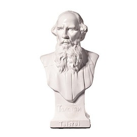 Russian Writer Leo (Lev) Tolstoy Marble Bust Statue Sculpture 14 cm white
