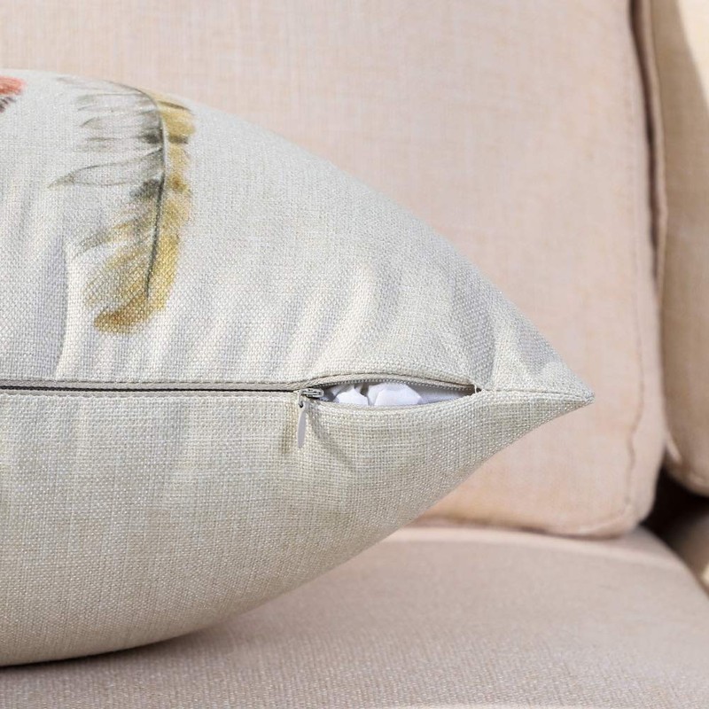 JOTOM Green Plant Printed Pattern Cushion Cover Set of 4