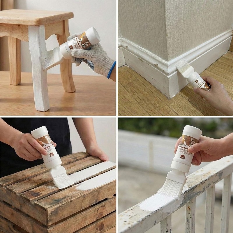 Anirun All-in-One Paint White, Touch-Up Paint for Furniture, Cabinets, Wood,