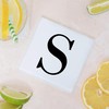 Alphabet Initial Letter Glass Drinks Coaster Mat Gift