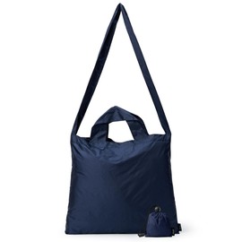 KALIDI - Bolsa de viaje para hombres y mujeres, bolsa de compras compacta, Azul marino, L
