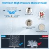Hibbent Rain Filtered Shower Head 10'' High Pressure Rainfall Showerhead