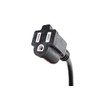 CablesOnline 12in Flat Plug Power Extension Cord/Cable, NEMA 5-15P to