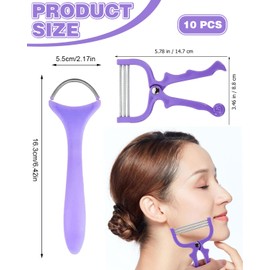 KEMUZ Epilierer Damen Gesicht Haarentfernung – 2 Stück Manueller Gesichtsepilierer für Stirn, Wange & Oberlippe