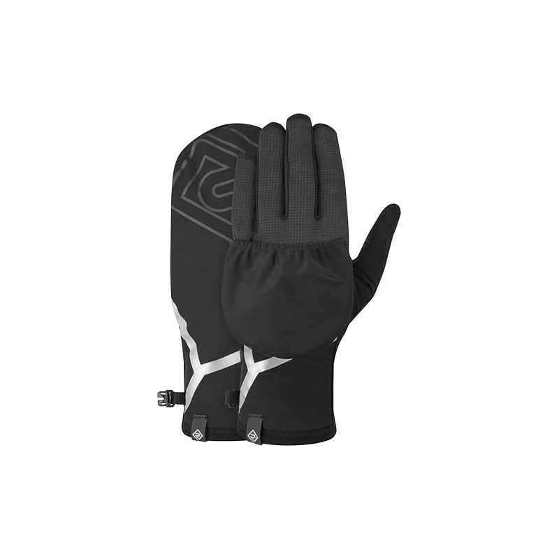 Ronhill Running, Wind-Block Convertible Glove, Black, L