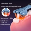 Emoyi 4pack Soft Hair Toothbrush 3-Sides Toothbrushes C Shape for