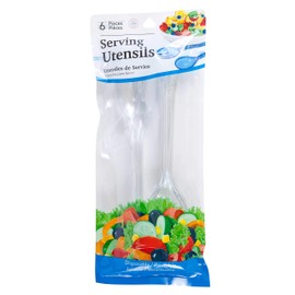 Jacent 6 Piece Blue Plastic Serving Utensils, Colors Vary - 1 Pack