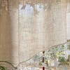 AiDamai Swag Curtain with Star Trim Arched Doorway Curtain 1PC