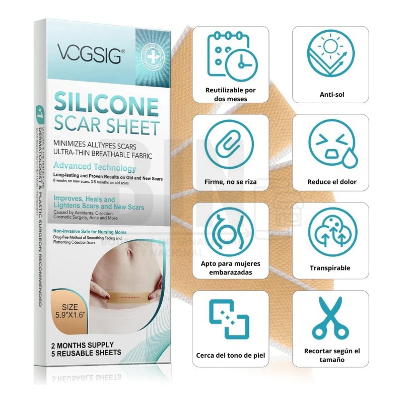 Hojas De Silicona Ayuda A Eliminar Cicatrices Acné Queloide