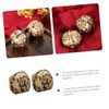 KONTONTY Chinese Walnut Exercise Balls Hand Grip Strengthening Balls Brass
