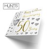 Hunts England - 50th Wedding Anniversary Card - Happy Golden