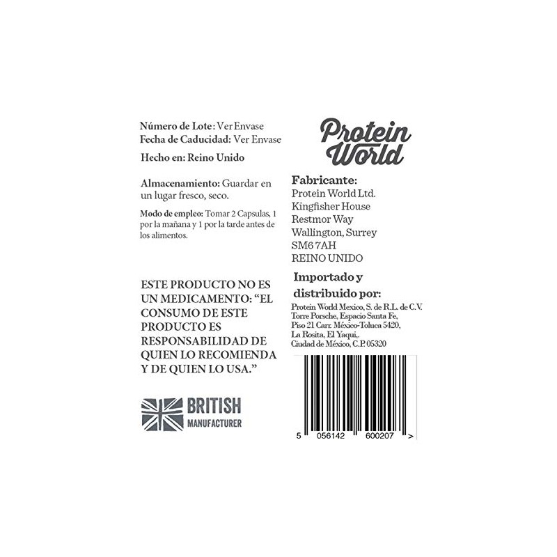 Protein World - Capsulas Toner 90 capsulas