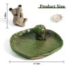 Incense Holder Ceramic Stick Incense Burner Holder Lotus Leaf Frog