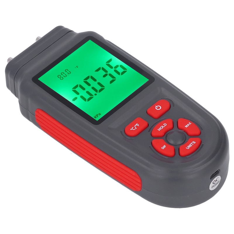 Digital Manometer ABS Shell Handheld High Accuracy HD Display Screen