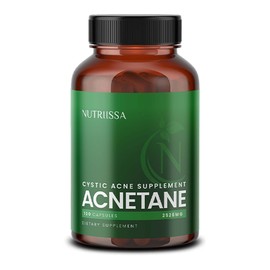 Nutriissa ACNEtane – Cystic & Hormonal Acne Supplement – Vitamin B5 2000mg + L-Carnitine – Acne Support for Men, Women & Teens – Oil Control & Clear Skin – Vegan Capsules – 120 Count