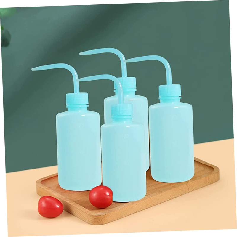 Healeved 4Pcs Squeeze Rinse Bottle for Eyelash Extensions Salad Jam