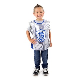 Little Adventures Knight Dressup Costume Vest (Blue, Small Age 1-5) - Machine Washable Child Pretend Play and Party Dress-Up