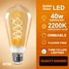 Decoaui ST64 LED E26 Vintage Edison Light Bulbs, Amber Glass,