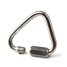 Flomore M10 Delta Quick Link 304 Stainless Steel Triangle Quicklink Chain Connector Screw Lock Carabiner Pack Of 2