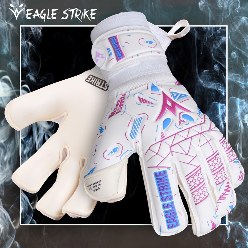 Soccer Goalie Gloves - Fingers Protection, Sizes 5 to 11,