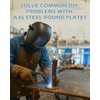 WENHUALI Steel Plate Sheet 1/8" x 8" Diameter Round Weldable