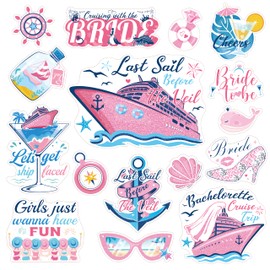 PHOGARY Last Sail Before The Veil Cruise Ship Door Decorations Magnetic Magnets 16pcs, Fun Cruise Magnets for Women Bachelorette Party Cruising Cabin Door Signs Fridge Decor
