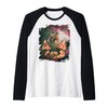 Fun space hamster with pizza Raglan Baseball Tee