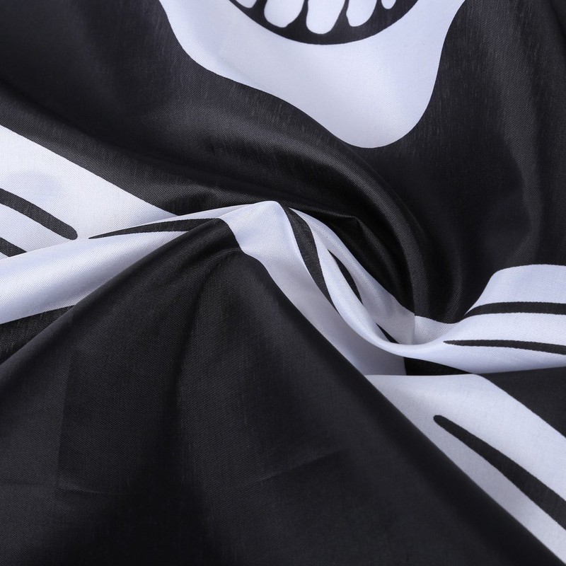 Large Black Pirate Flag Jolly Roger Skull and Bones 90x150cm