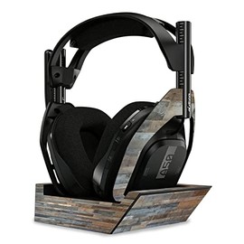 MightySkins Skin Compatible with Astro A50 Wireless Headphones + Base Station (Gen 4) - Gray Wood | Protective, Durable, and Unique Vinyl Decal wrap Cover | Easy to Apply | Made in The USA