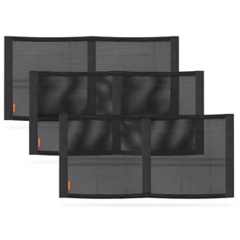 TrunkExpert, Nano-Netztasche mit Klettverschluss zweiteilig, 50-70 cm x 30 cm Universelle Kofferraum Netztasche, Organizer-Tasche, Netztasche mit Starken Klettstreifen für Auto, Kofferraum, 3 Stück