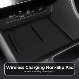 Center Console Wireless Charging Mat for 2024 2025 Hyundai Sonata N-line Hybrid Accessories Silicone Dust Anti Slip Protection Pad Center Console Liner Interior