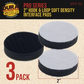 Dura-Gold Pro Series 2" x 10mm Soft Density Interface Pad, 3 Pack - Hook & Loop Foam Protection Cushion, Used Between Sander Sanding Discs, Polisher Polishing Pads & Backing Pads, Drill - Auto Detail