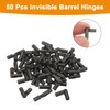 uxcell 50Pcs Invisible Barrel Hinges, 4x20mm Brass Concealed Hinge, Hidden
