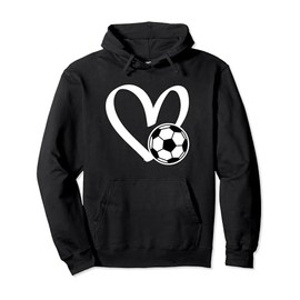 Soccer Ball Heart Pullover Hoodie